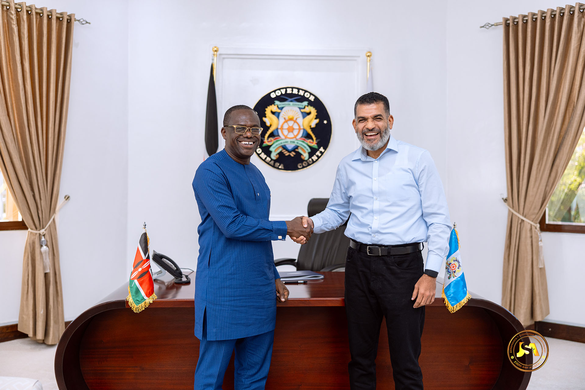 Dr. Joseph Siaw Agyepong of Jospong Group meeting with Mombasa Governor Abdullswamad Sherrif Nassir